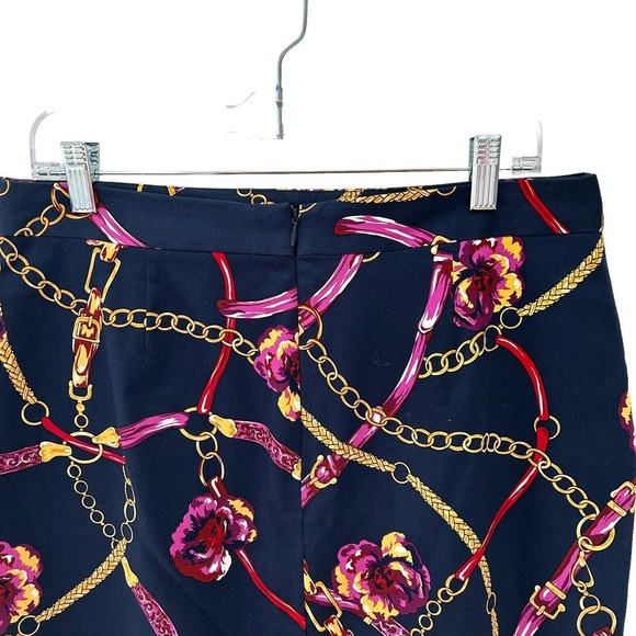 CHARTER CLUB Women’s Navy, Pink, Gold Straight Pencil Lined Cotton Skirt Size 10 - Picture 5 of 7
